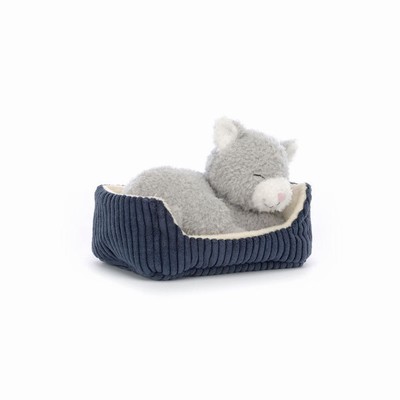 Jellycat Napping Nipper Cat USA | 14980QWMN